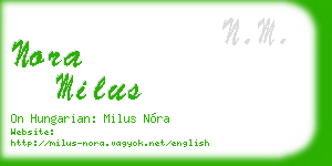 nora milus business card